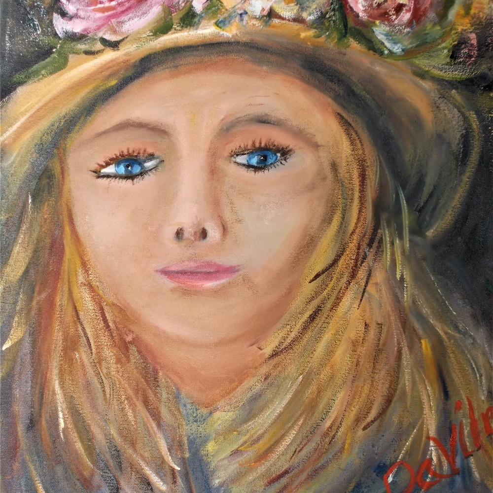 New, Original "Golden Girl" oil painting, 16"x20"